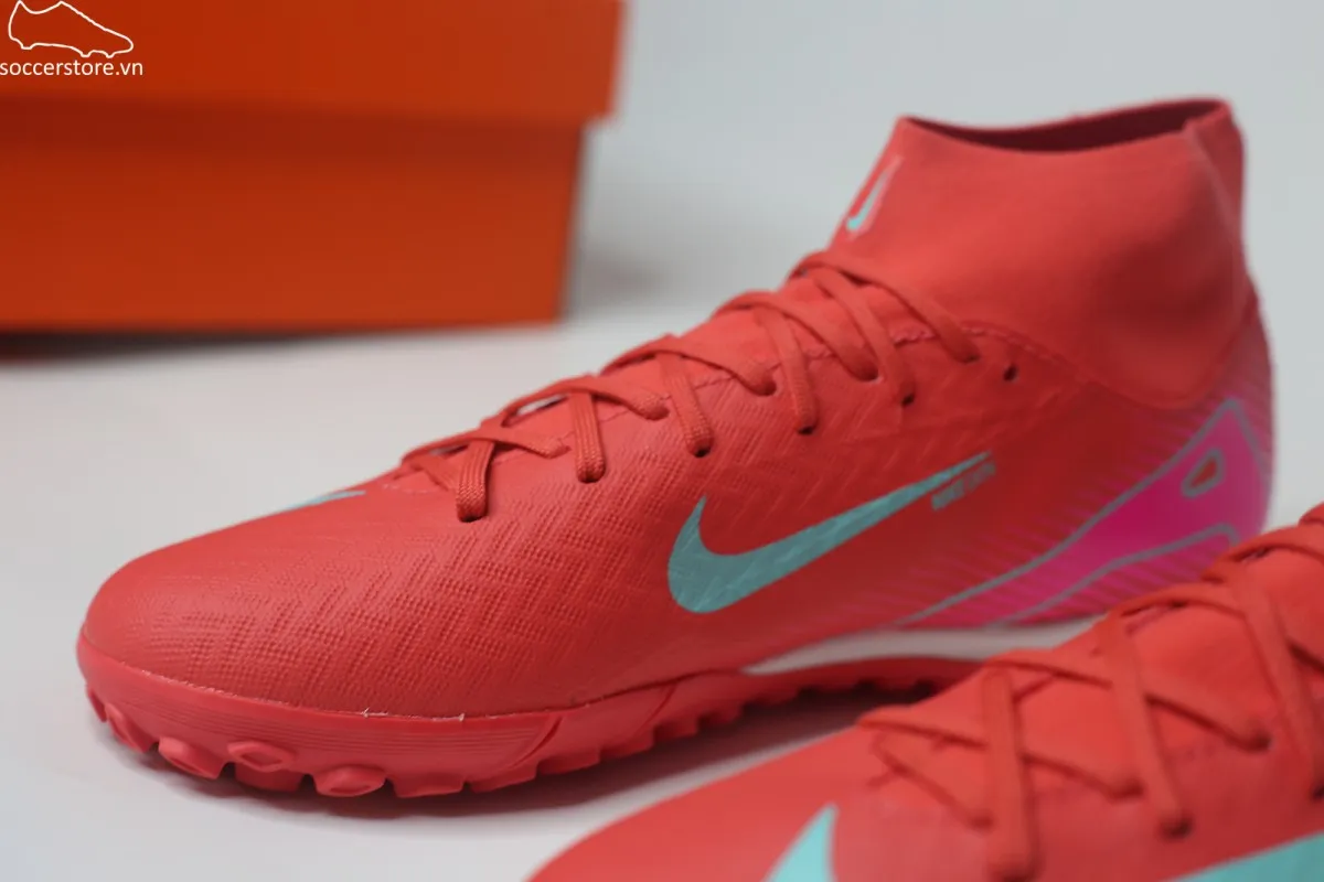 Nike Mercurial Superfly 10 Academy TF Air Zoom Mad Energy pack màu đỏ than hồng FQ8331-800