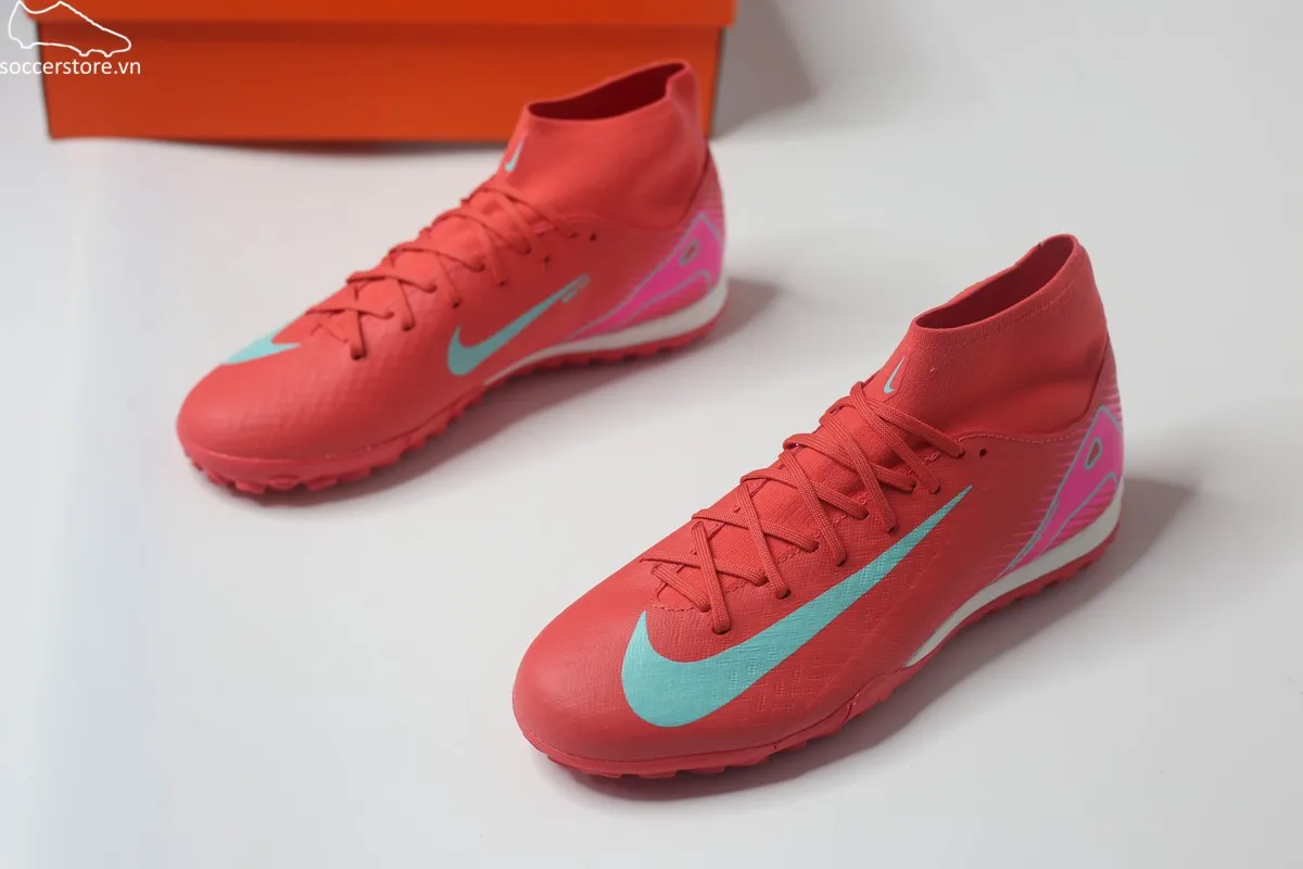Nike Mercurial Superfly 10 Academy TF Air Zoom Mad Energy pack màu đỏ than hồng FQ8331-800