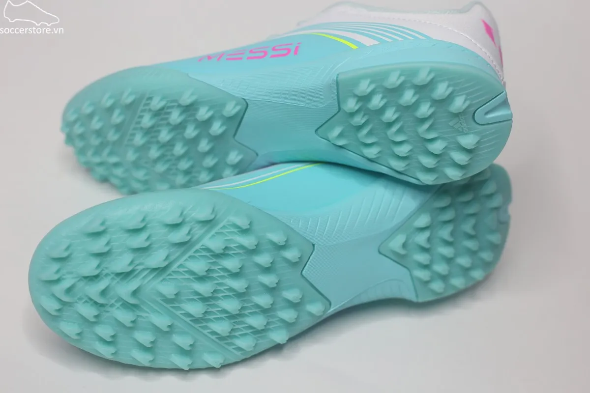 Adidas F50 League TF Messi Jr xanh ngọc JQ0944
