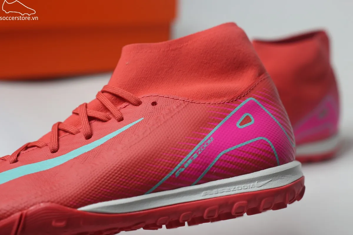 Nike Mercurial Superfly 10 Academy TF Air Zoom Mad Energy pack màu đỏ than hồng FQ8331-800