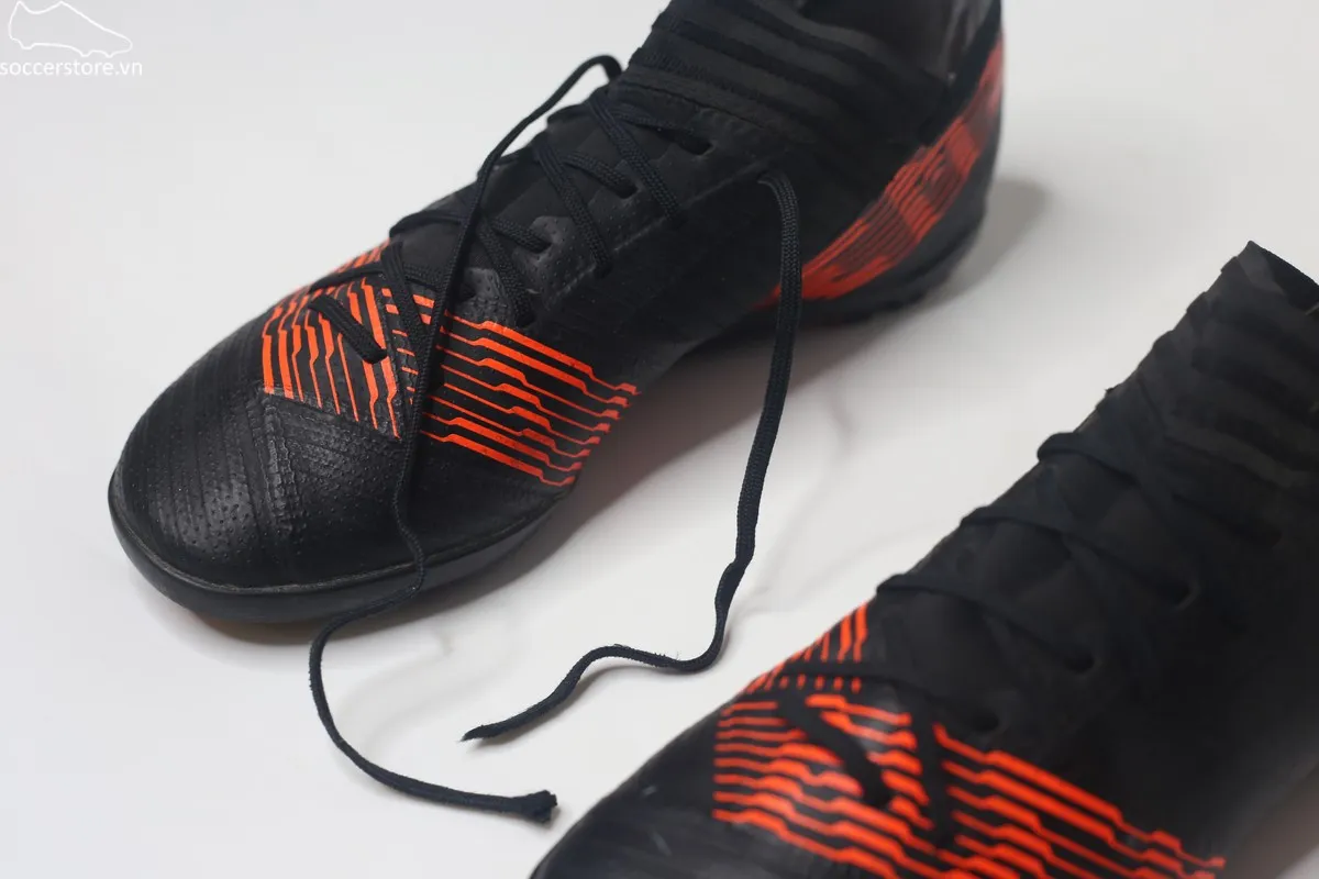 Used 85% Adidas Nemeziz Tango 17.3 TF- Core Black/ Solar Red size 42