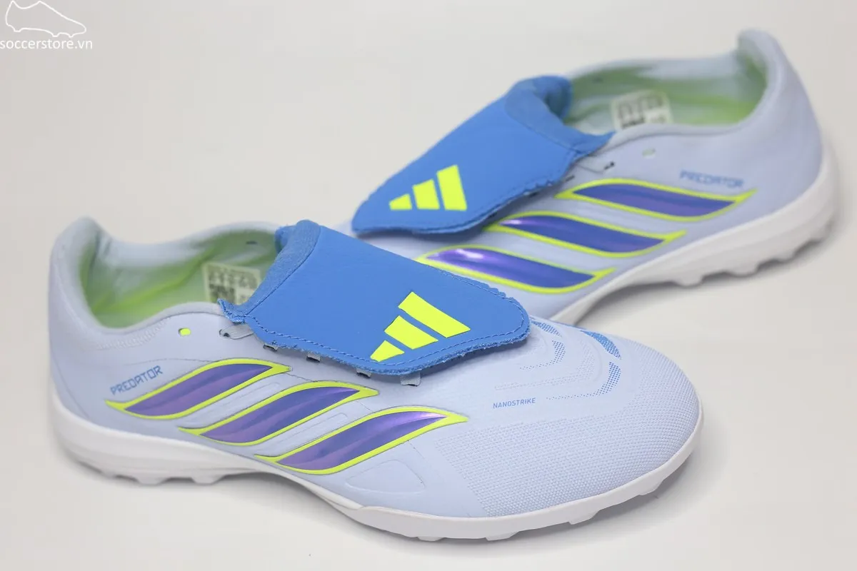 Adidas Predator League TF FT- Ice Cold Precision màu xanh ngọc Crystal Sky/ Ray Blue/ Solar Yellow JR7874