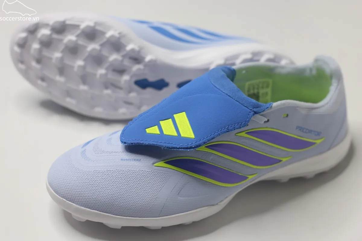 Adidas Predator League TF FT- Ice Cold Precision màu xanh ngọc Crystal Sky/ Ray Blue/ Solar Yellow JR7874