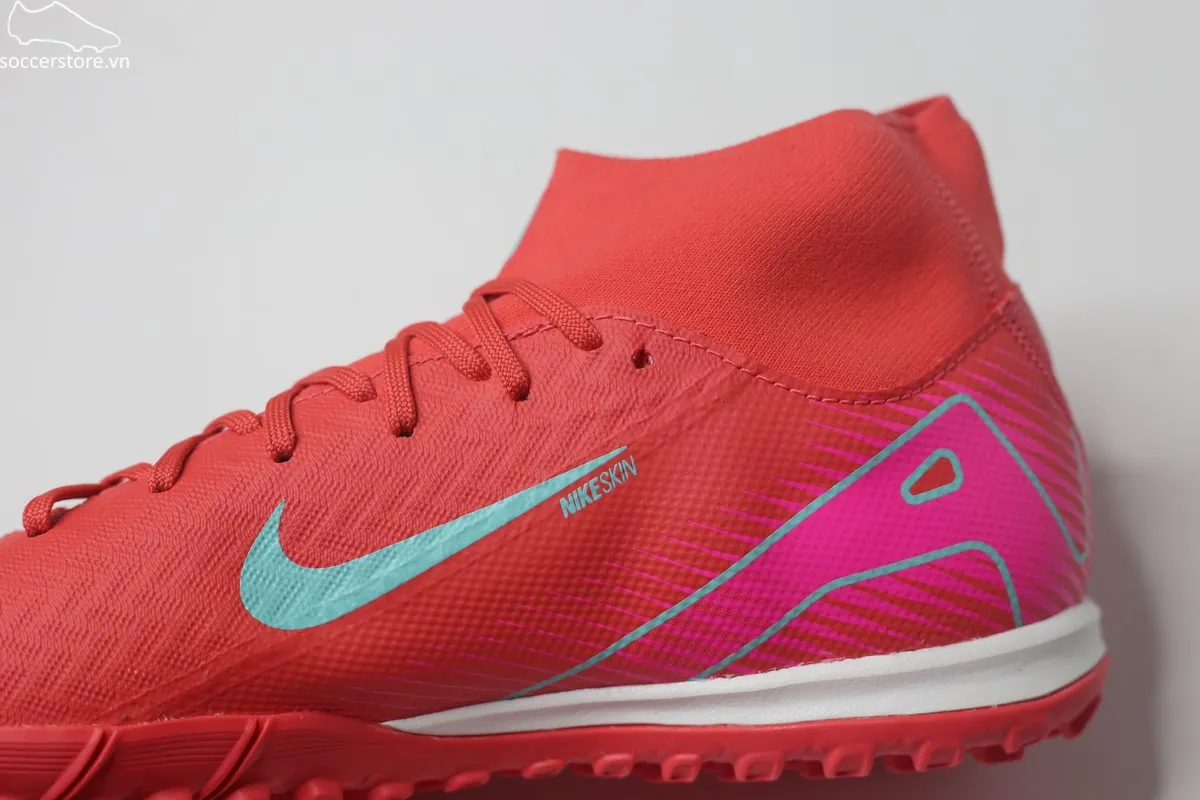 Nike Mercurial Superfly 10 Academy TF Air Zoom Mad Energy pack màu đỏ than hồng FQ8331-800