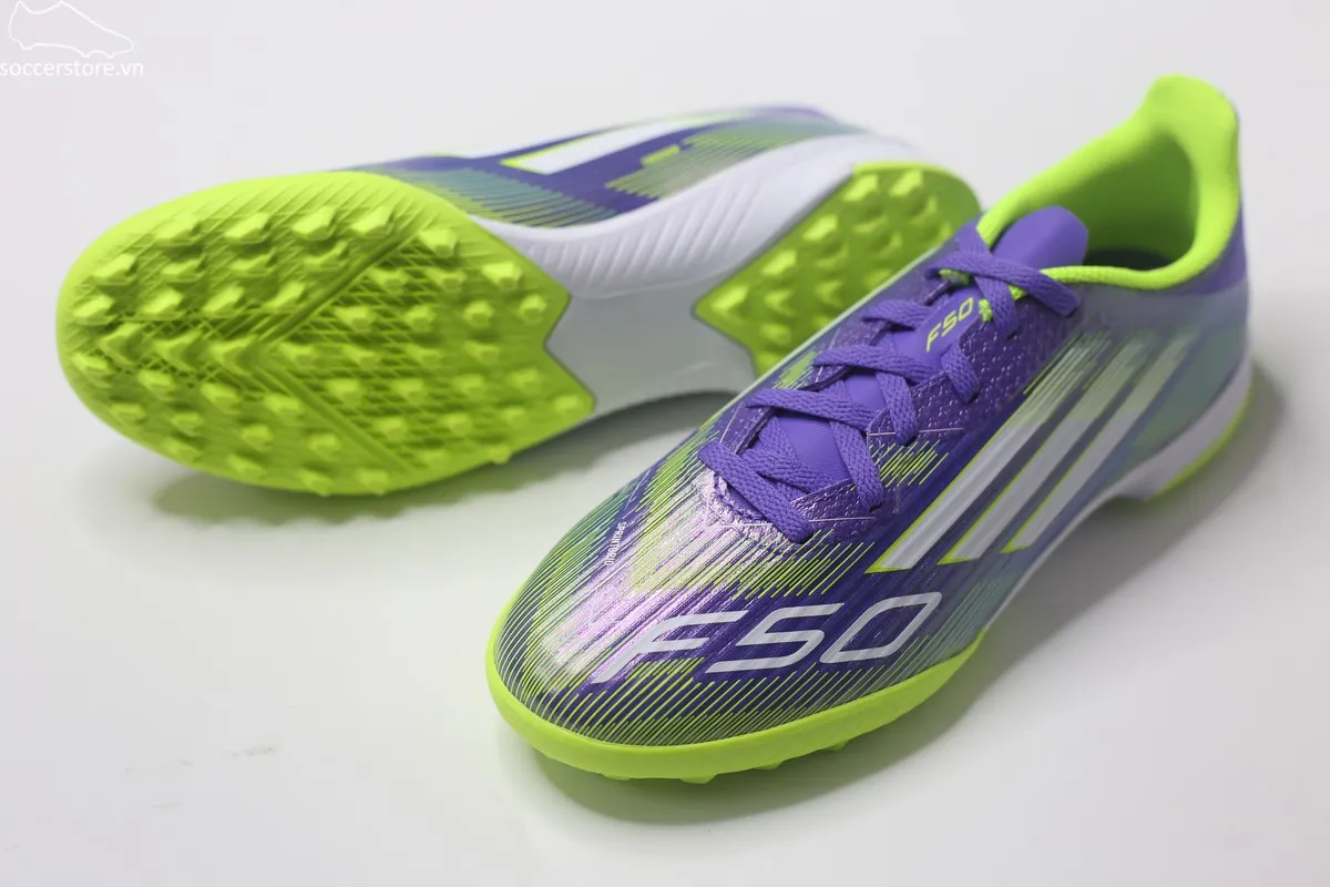 Adidas F50 League TF Jr màu tím Radiant Blaze - JI0000