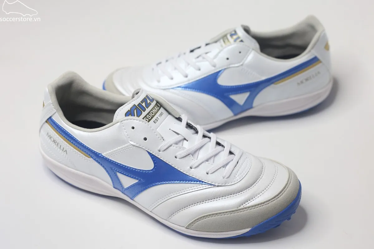 Mizuno Morelia Sala Elite TF màu trắng xanh Q1GB241225