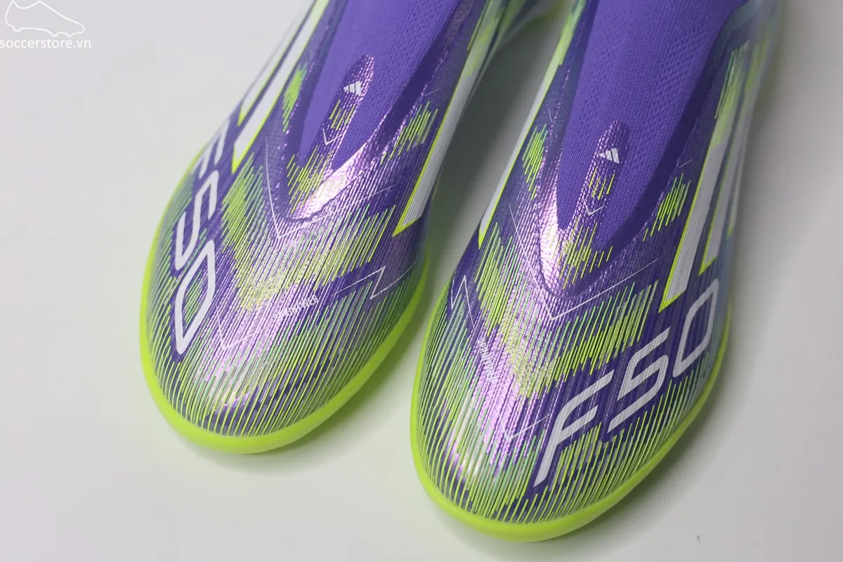 Giày bóng đá không dây Adidas F50 Pro TF LL màu tím JR9330