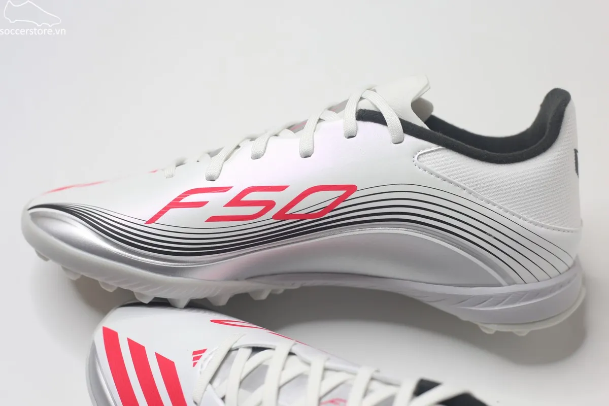 Adidas F50 League TF Messi Prestig10 màu trắng bạc JP7448