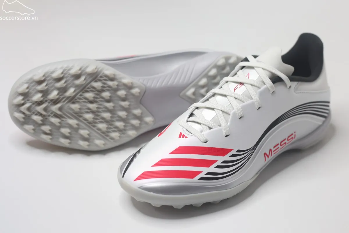 Adidas F50 League TF Messi Prestig10 màu trắng bạc JP7448
