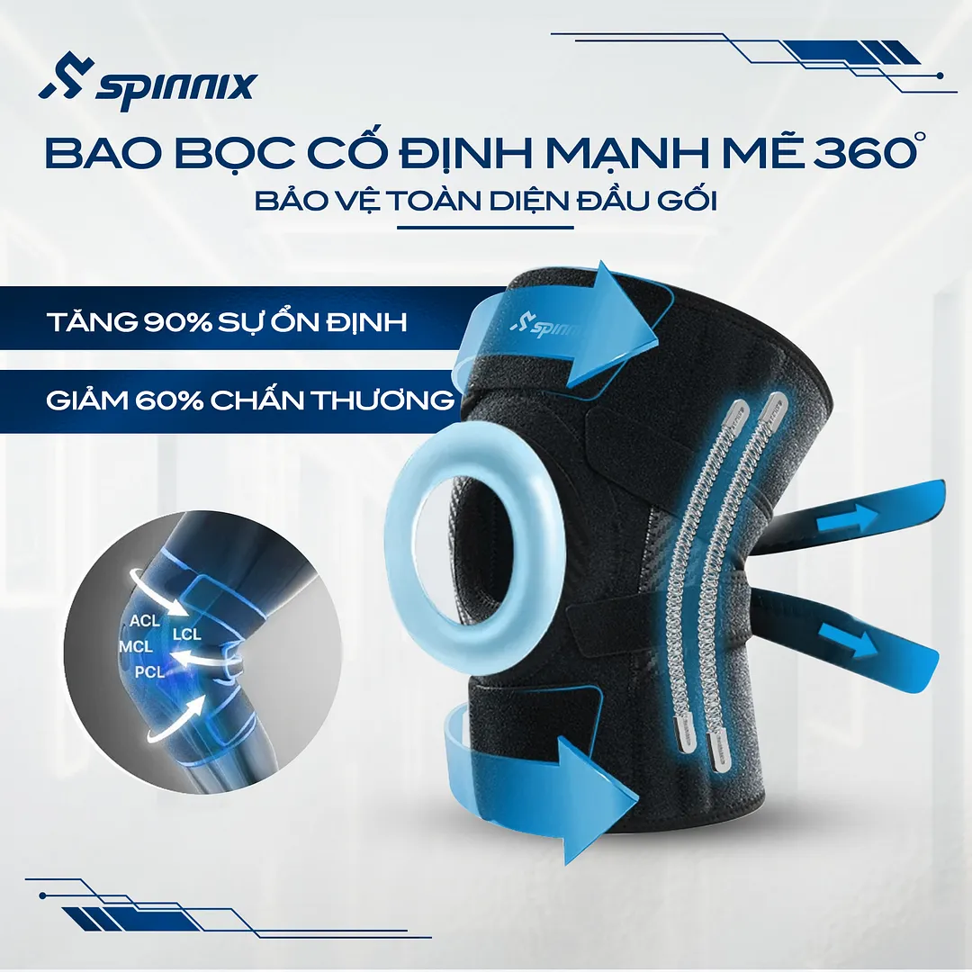 bó gối cao cấp Spinnix, bó gối thể thao