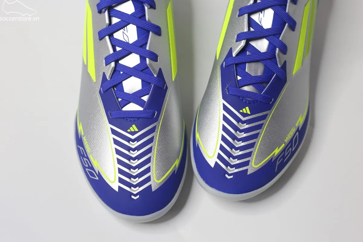 Adidas F50 League TF Messi La Vida Rapida 2025 màu bạc- xanh IH0919