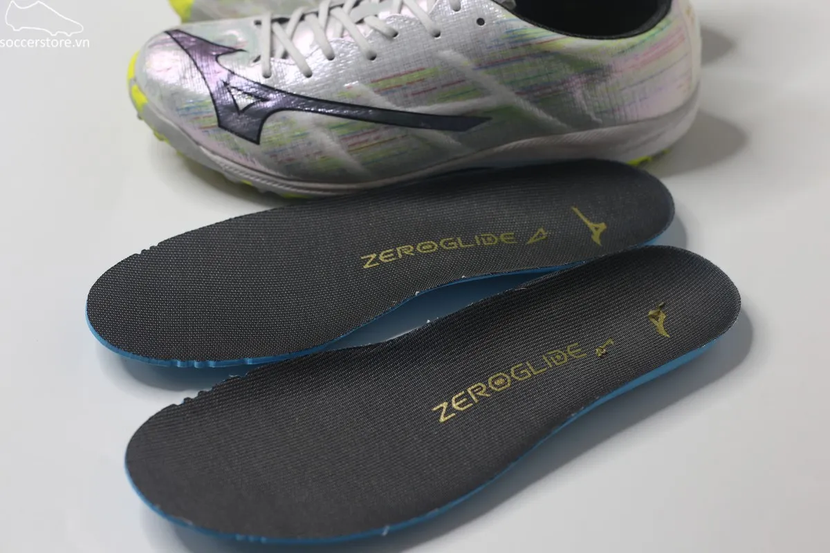 Used- đá 1 trận_Mizuno Alpha II Elite TF Frontier Pack trắng bạc P1GD256209