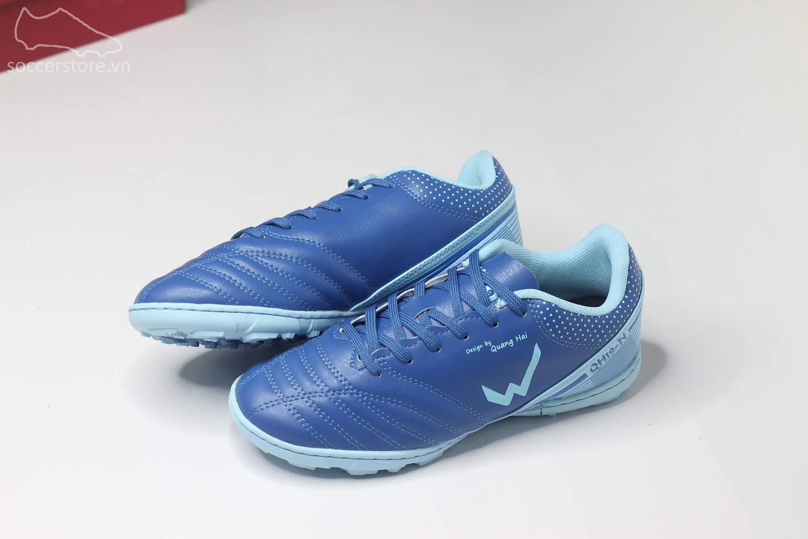 Giày bóng đá trẻ em Wika QH19 NEO màu xanh navy ngọc