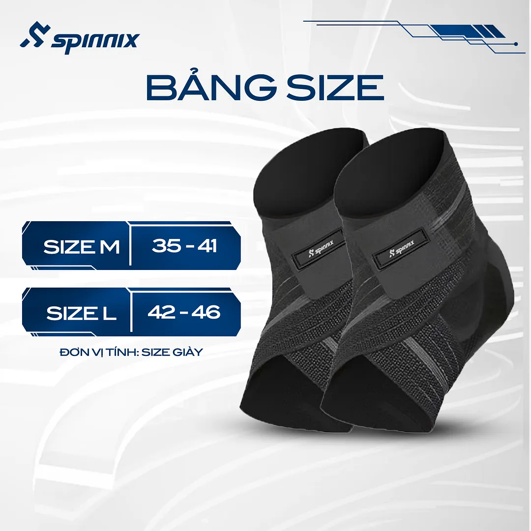 Băng cổ chân Spinnix ArmorX màu đen