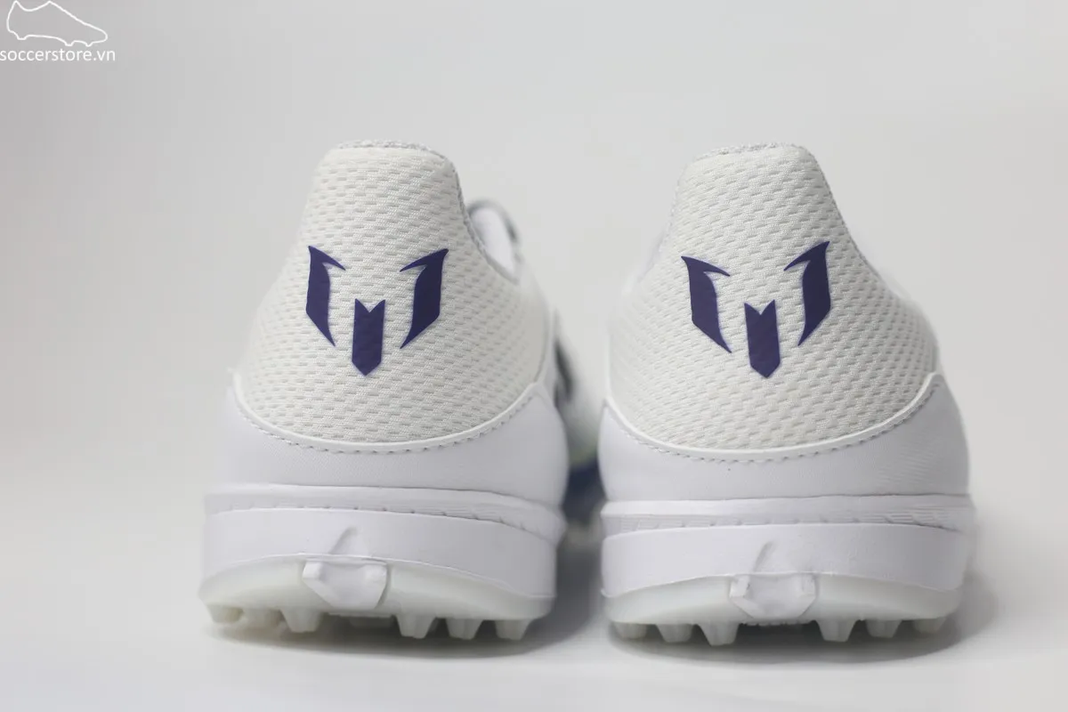 Giày bóng đá trẻ em Adidas F50 League TF J Messi Kids màu trắng đen IE9082