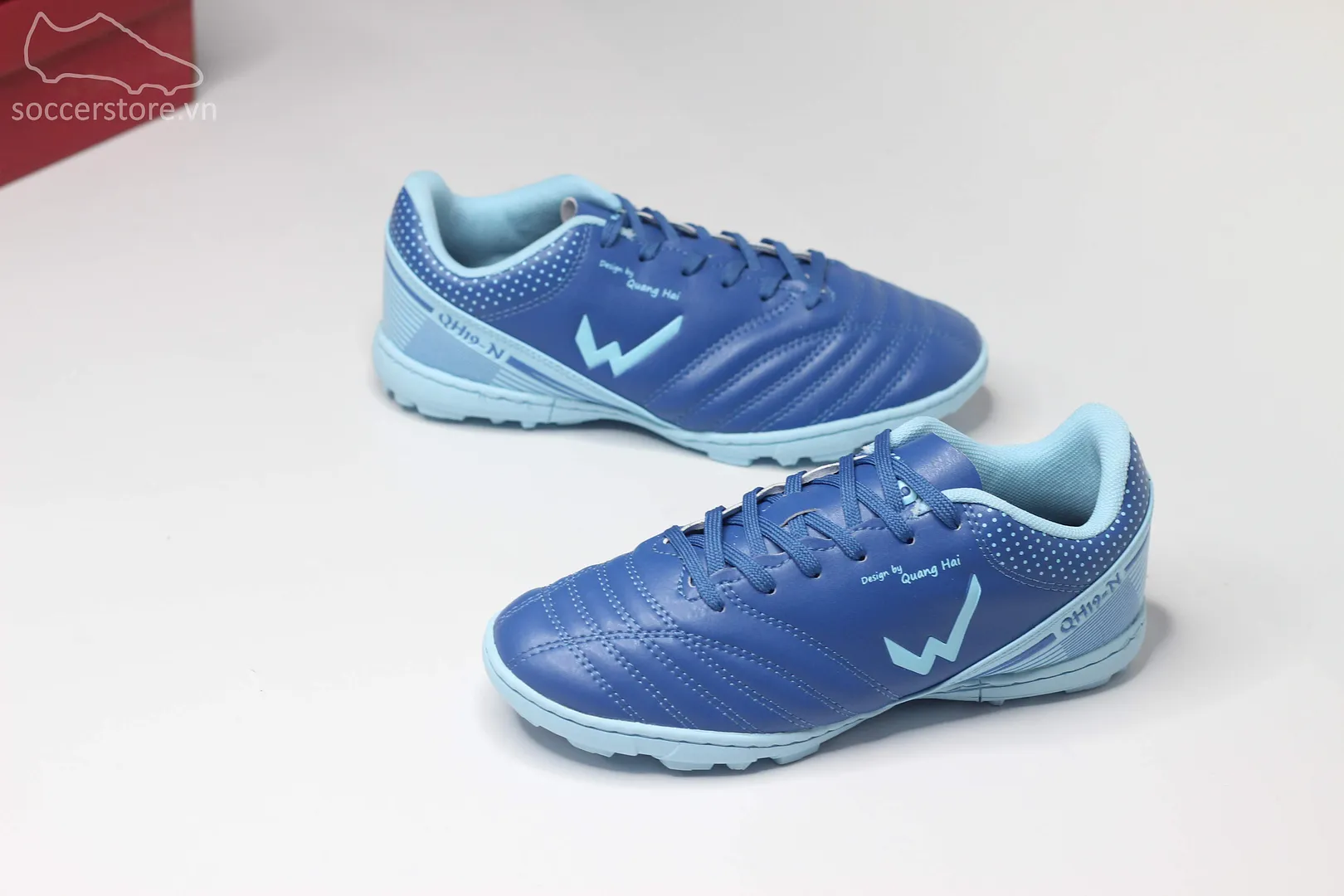 Giày bóng đá trẻ em Wika QH19 NEO màu xanh navy ngọc