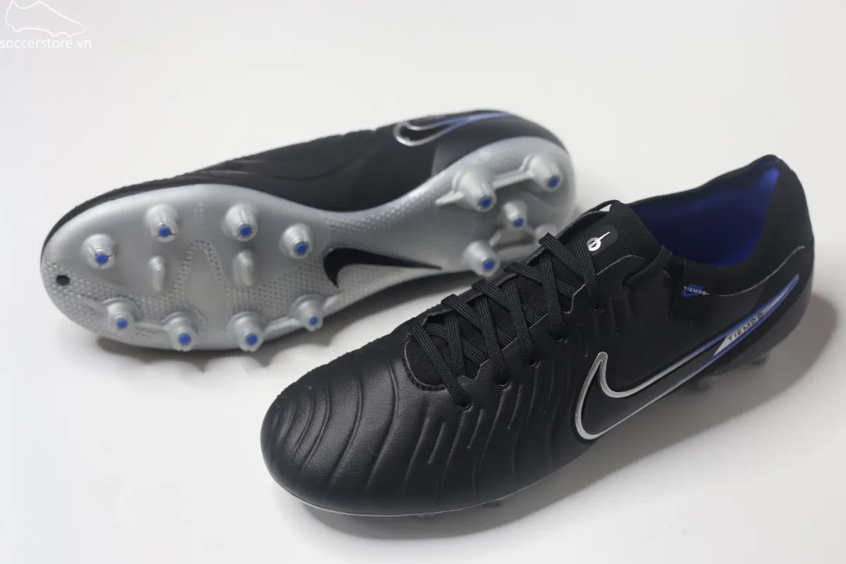 Nike Tiempo 10 Legend Pro HG/AG màu đen bạc DV4332-040