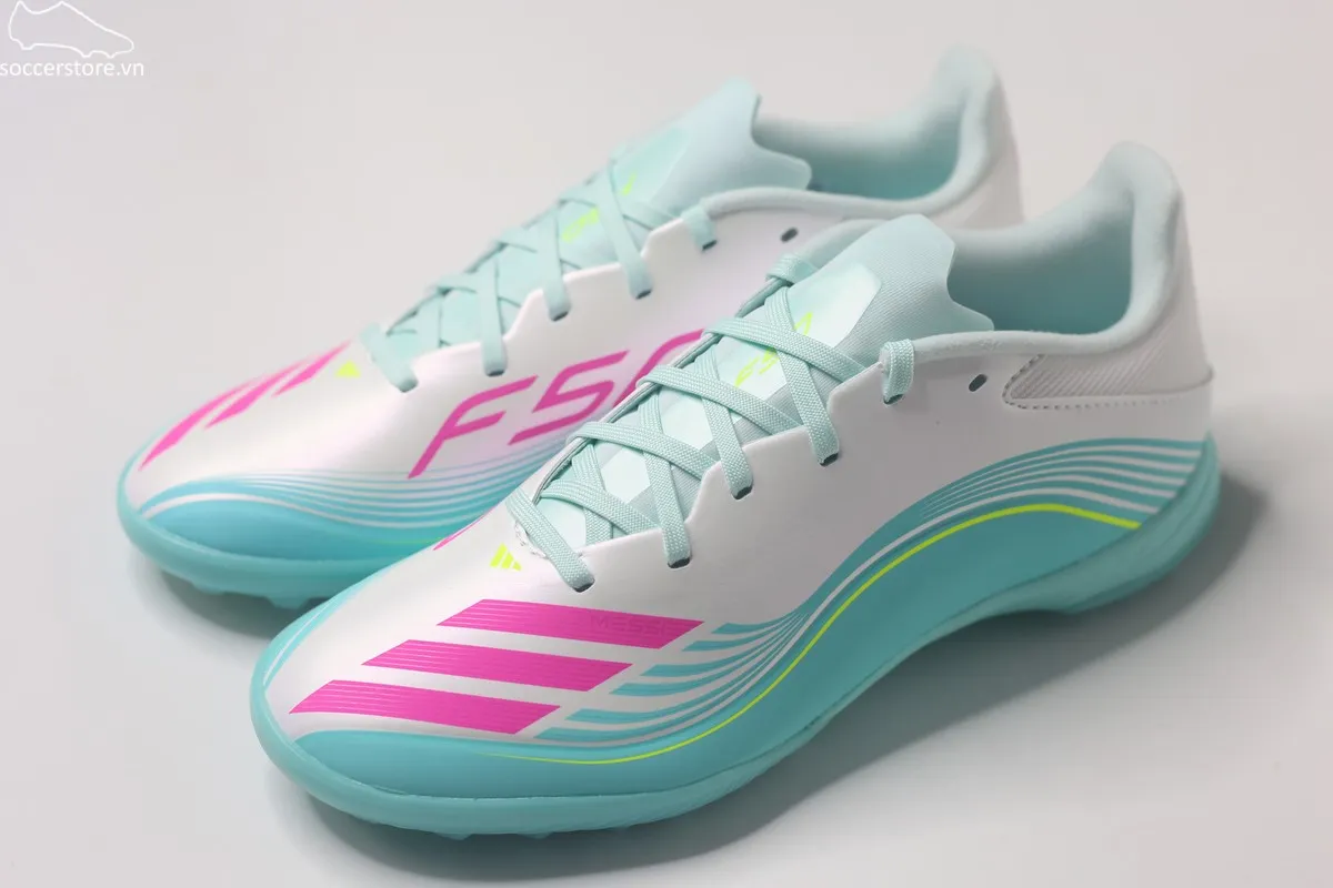 Adidas F50 League TF Messi xanh ngọc JQ0937