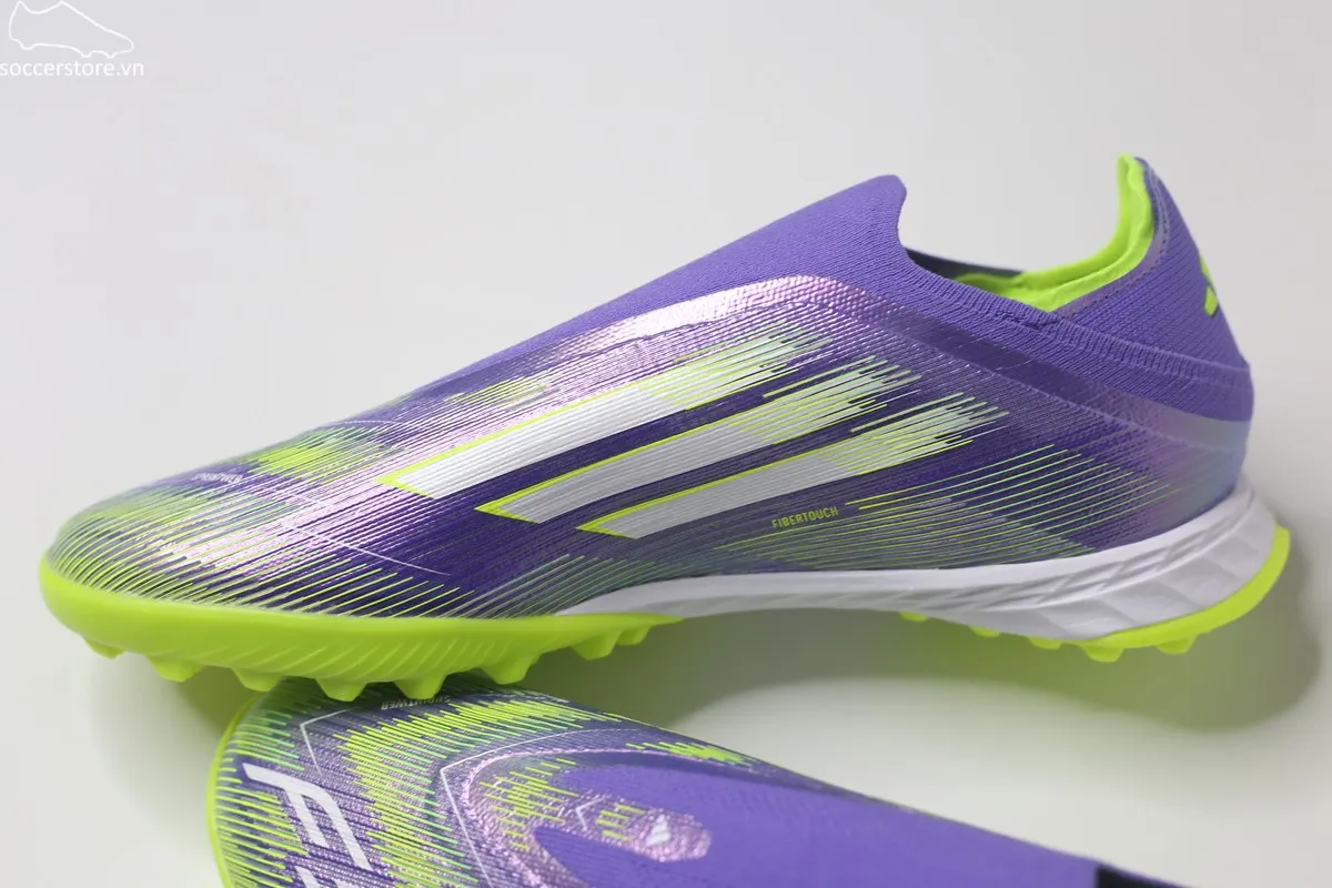 Giày bóng đá không dây Adidas F50 Pro TF LL màu tím JR9330