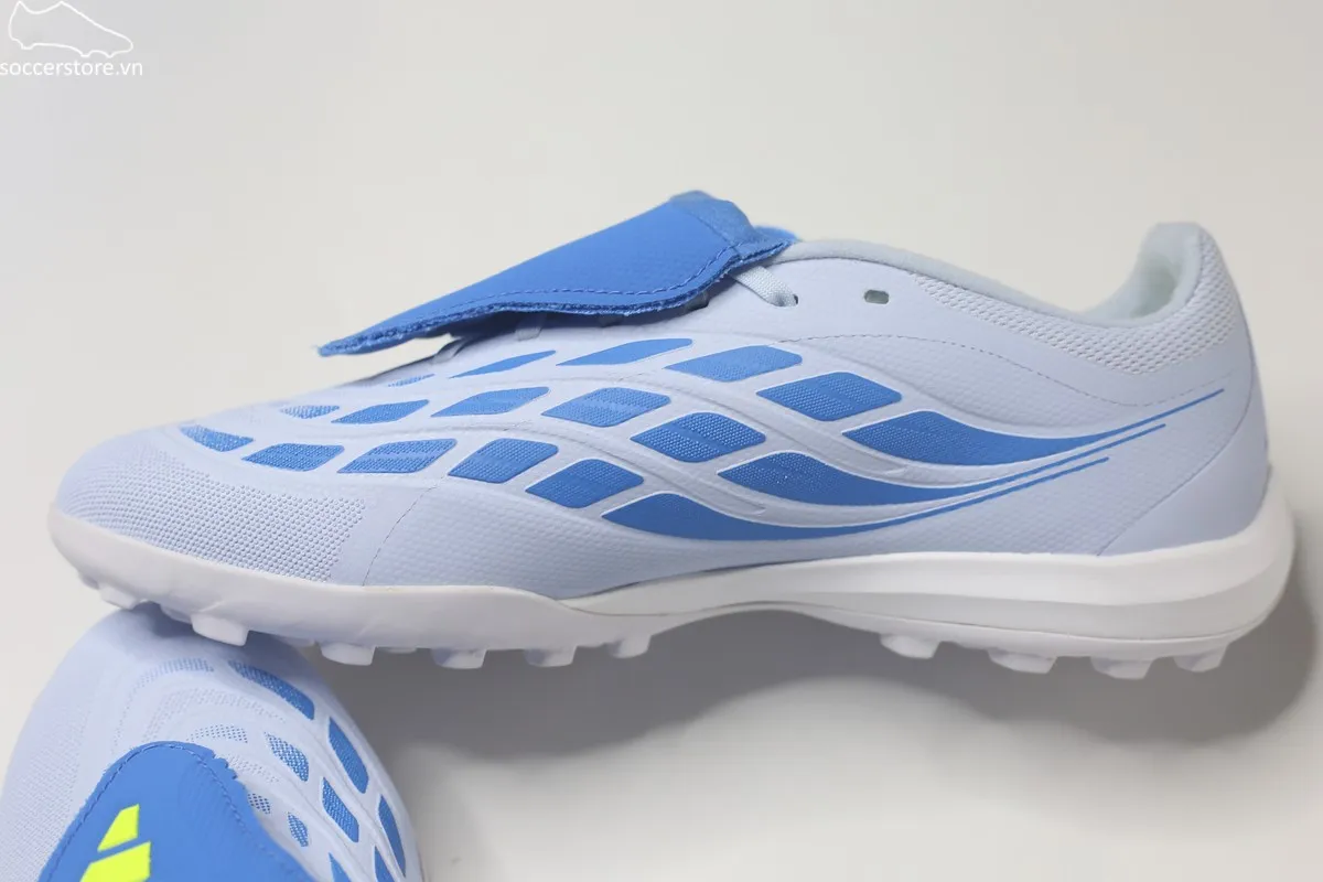 Adidas Predator League TF FT- Ice Cold Precision màu xanh ngọc Crystal Sky/ Ray Blue/ Solar Yellow JR7874