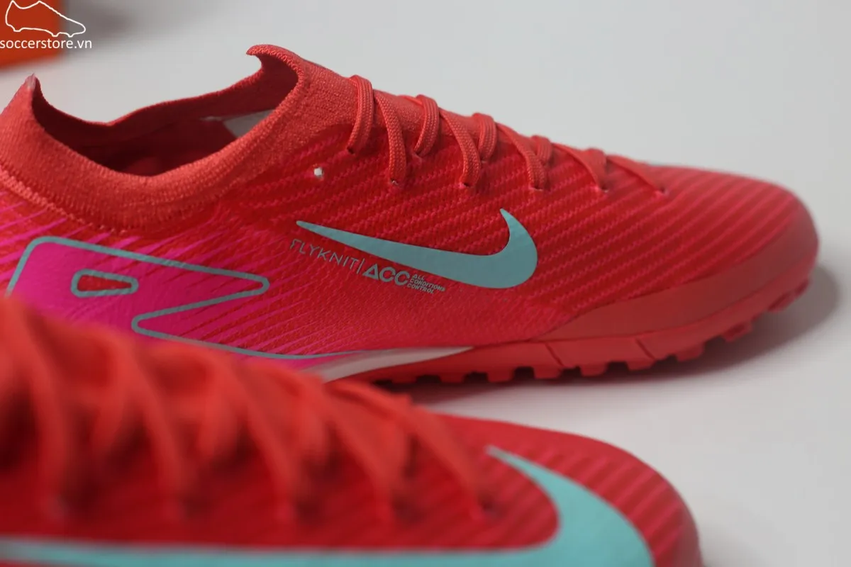 Nike Mercurial Vapor 16 Pro TF Air Zoom màu đỏ than hồng FQ8687-800