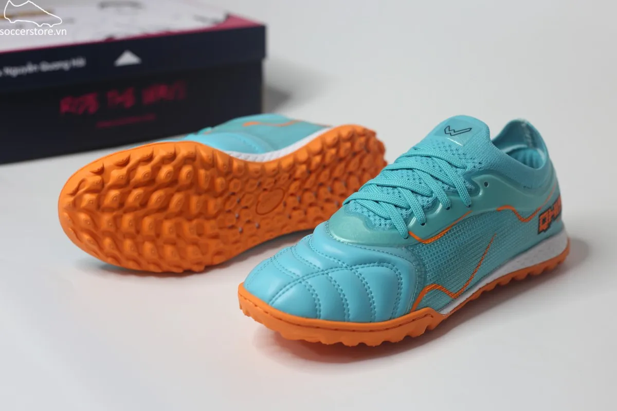 Giày đá bóng Wika QH19 Z-Vol Quang Hải màu xanh ngọc cam