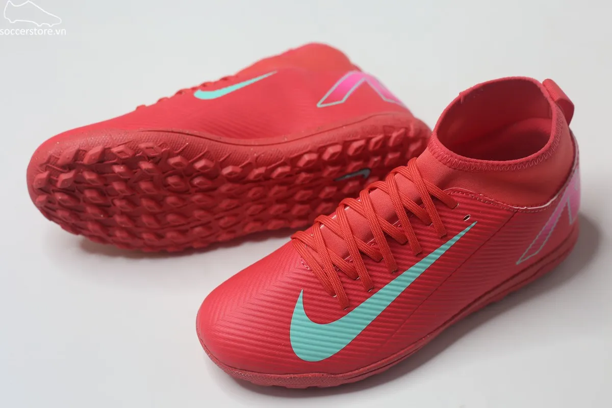 Nike Mercurial Superfly 10 Club TF Jr màu đỏ than hồng FQ8313-800