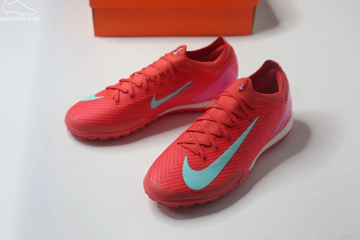 Nike Mercurial Vapor 16 Pro TF Air Zoom màu đỏ than hồng FQ8687-800