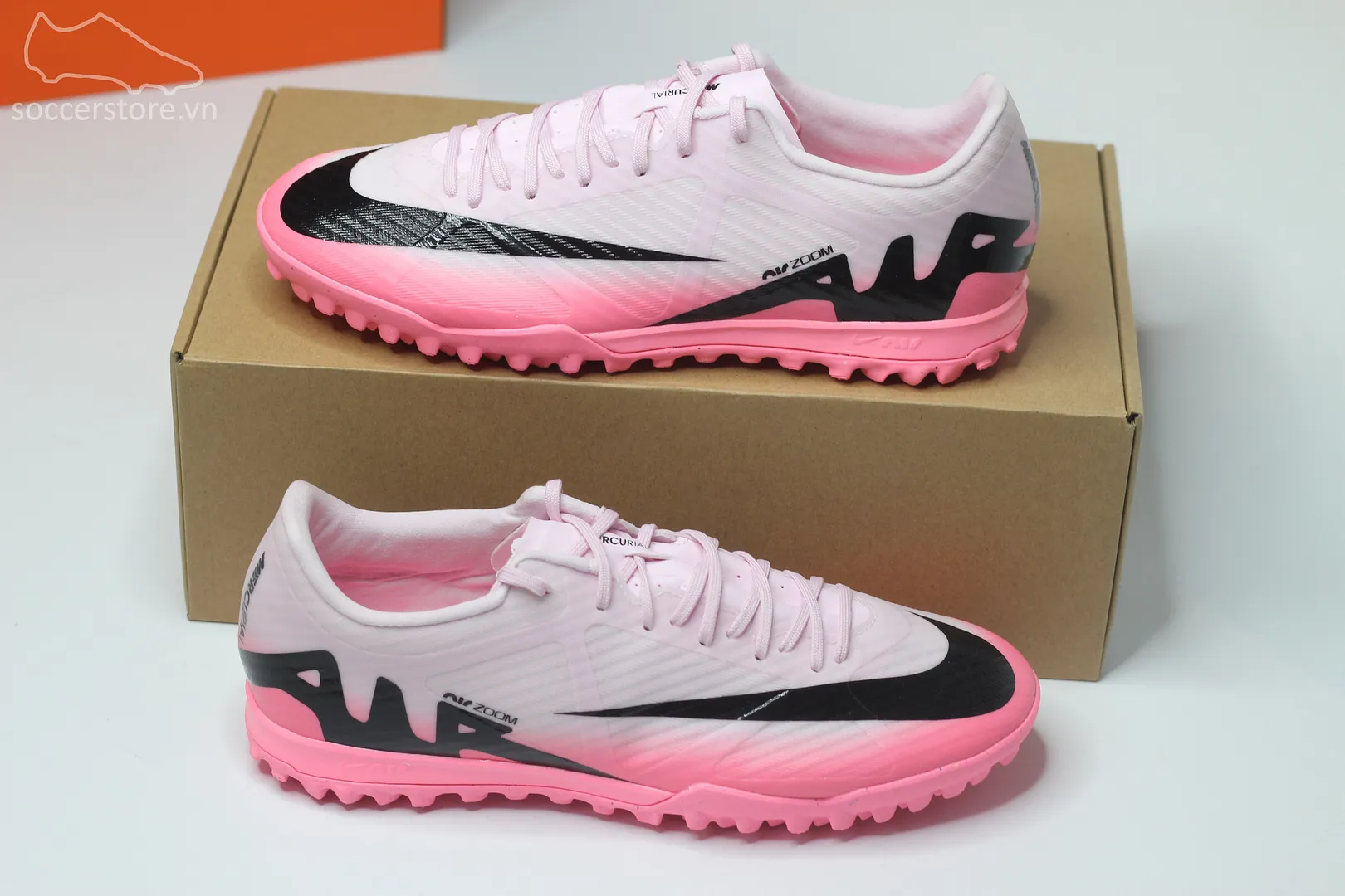 Nike Mercurial Vapor 15 Academy TF Air Zoom Mad Brilliance pack màu hồng phấn DJ5635-601