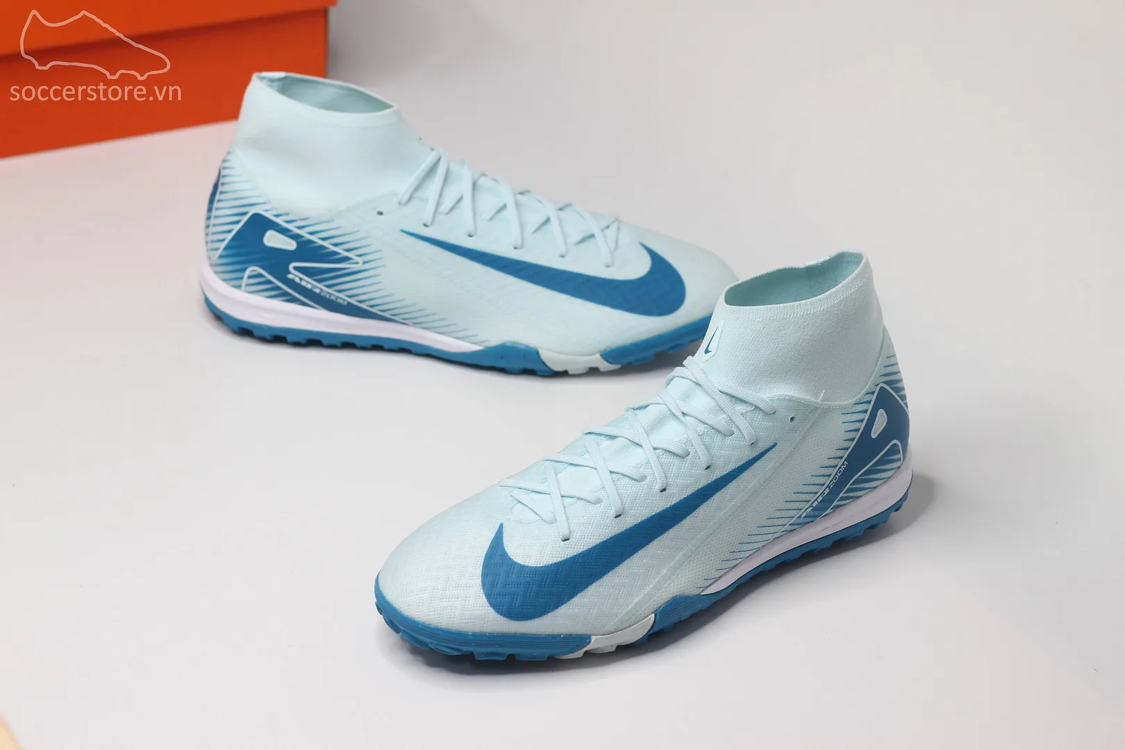 Nike Mercurial Superfly 10 Academy TF Air Zoom Mad Ambition pack màu xanh băng Glacier Blue FQ8331-400