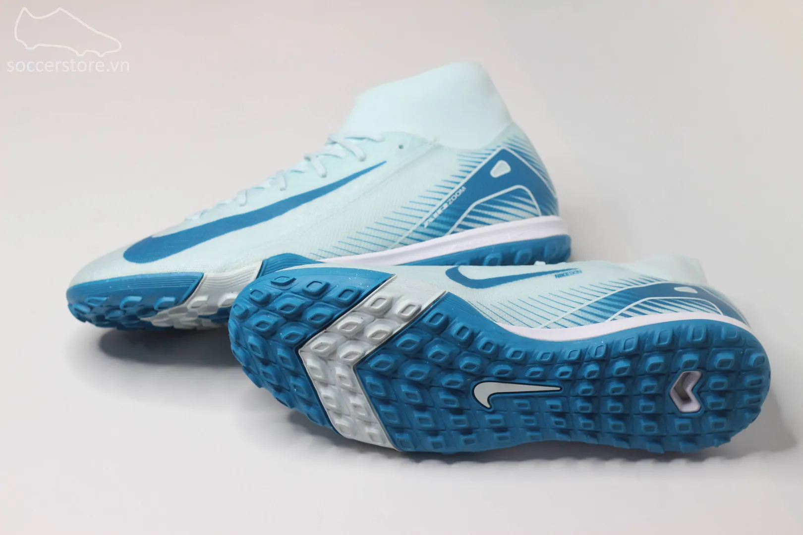 Nike Mercurial Superfly 10 Academy TF Air Zoom Mad Ambition pack màu xanh băng Glacier Blue FQ8331-400
