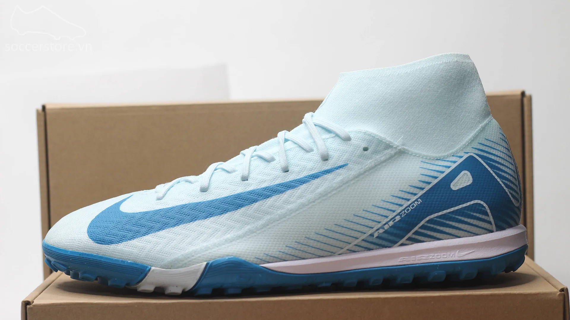 Nike Mercurial Superfly 10 Academy TF Air Zoom Mad Ambition pack màu xanh băng Glacier Blue FQ8331-400