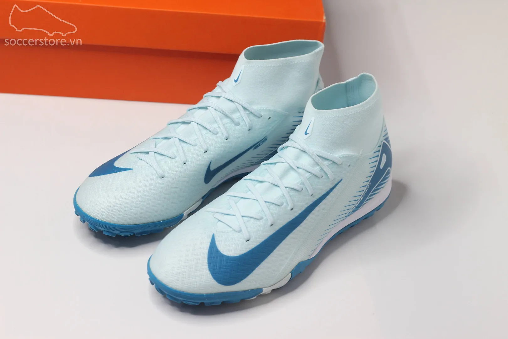 Nike Mercurial Superfly 10 Academy TF Air Zoom Mad Ambition pack màu xanh băng Glacier Blue FQ8331-400