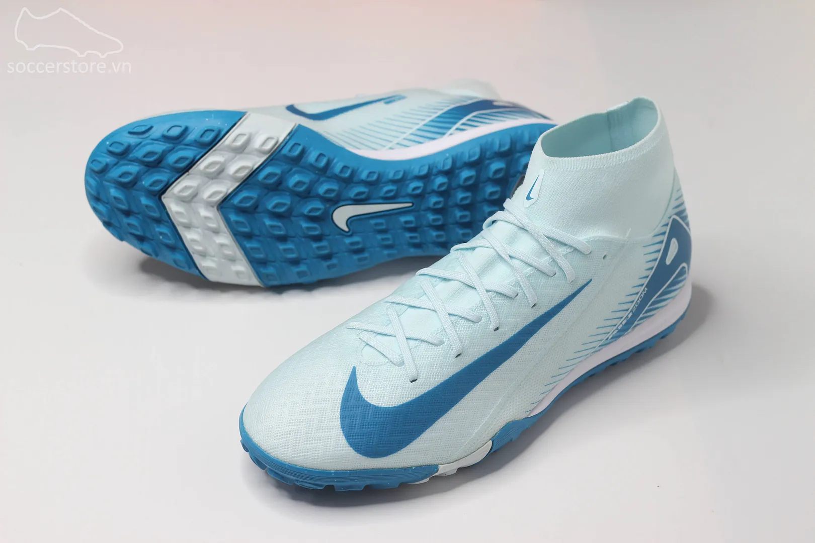 Nike Mercurial Superfly 10 Academy TF Air Zoom Mad Ambition pack màu xanh băng Glacier Blue FQ8331-400
