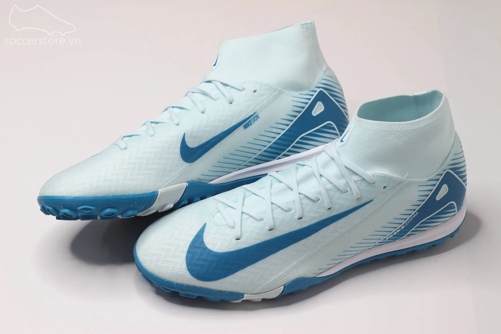 Nike Mercurial Superfly 10 Academy TF Air Zoom Mad Ambition pack màu xanh băng Glacier Blue FQ8331-400