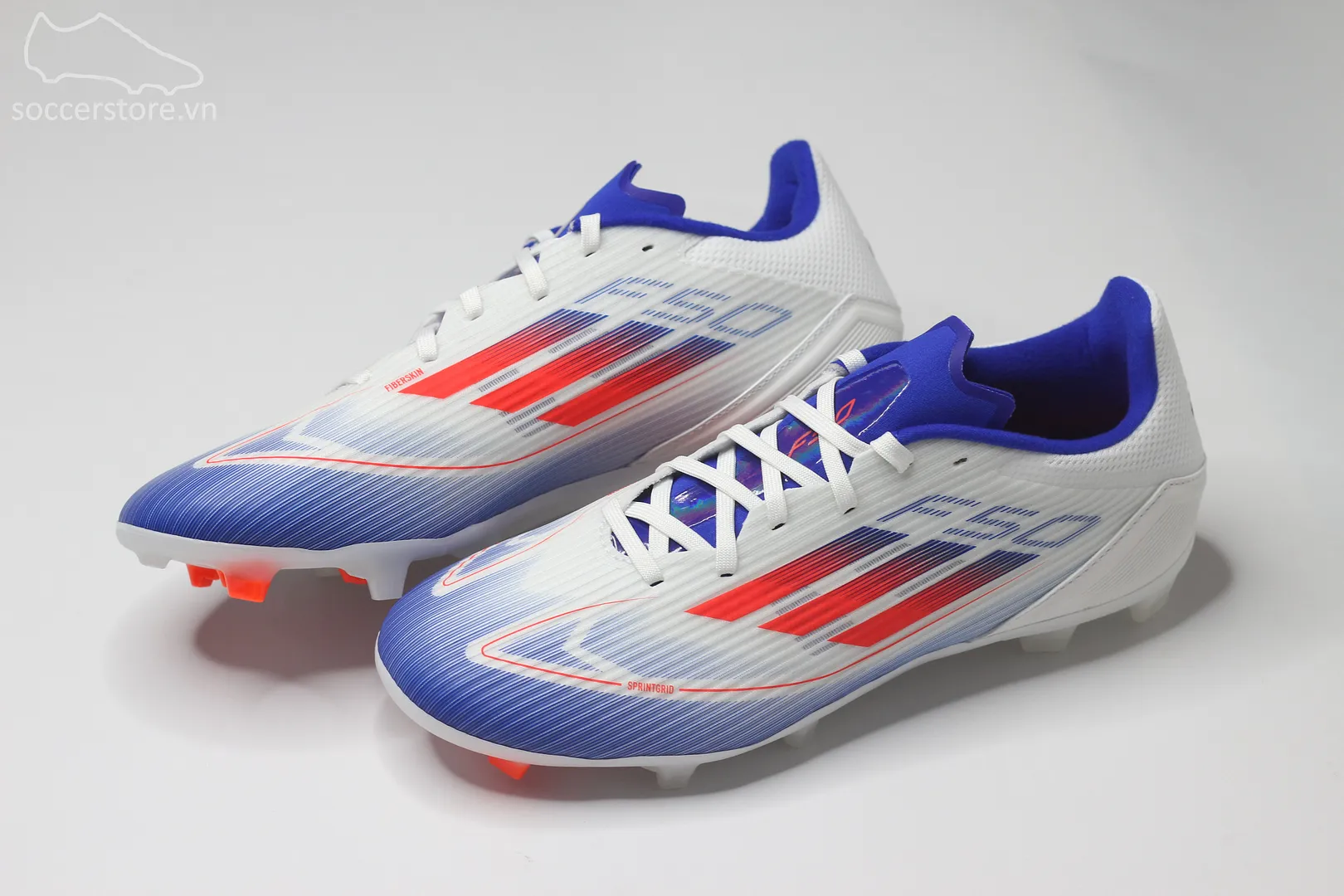 Adidas F50 League MG/FG Advancement pack màu xanh trắng IE0601