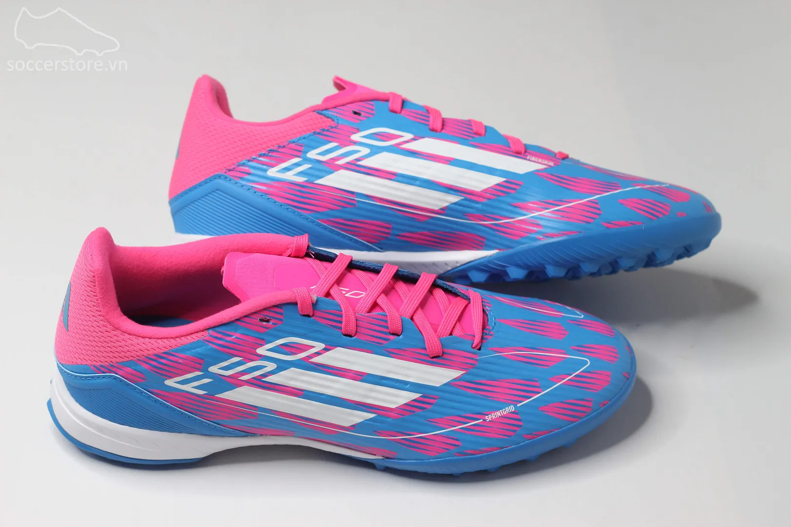 Adidas F50 League TF Reemergence pack màu hồng trắng IF1336