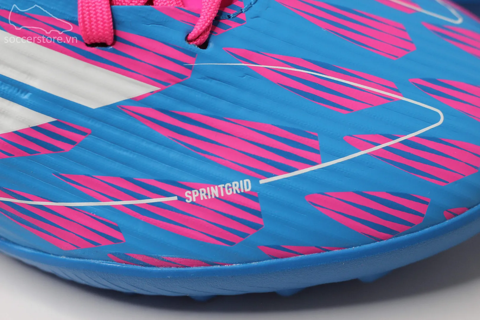 Adidas F50 League TF Reemergence pack màu hồng trắng IF1336