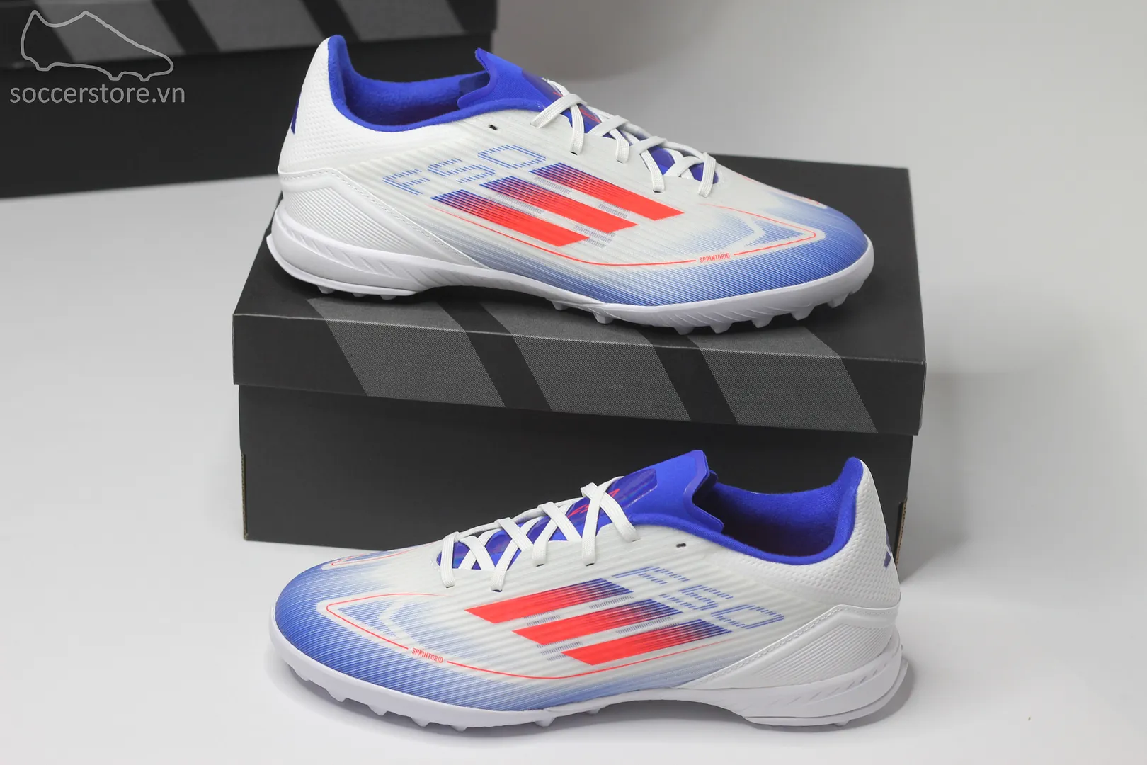 Adidas F50 League TF Advancement pack màu trắng xanh IF1343