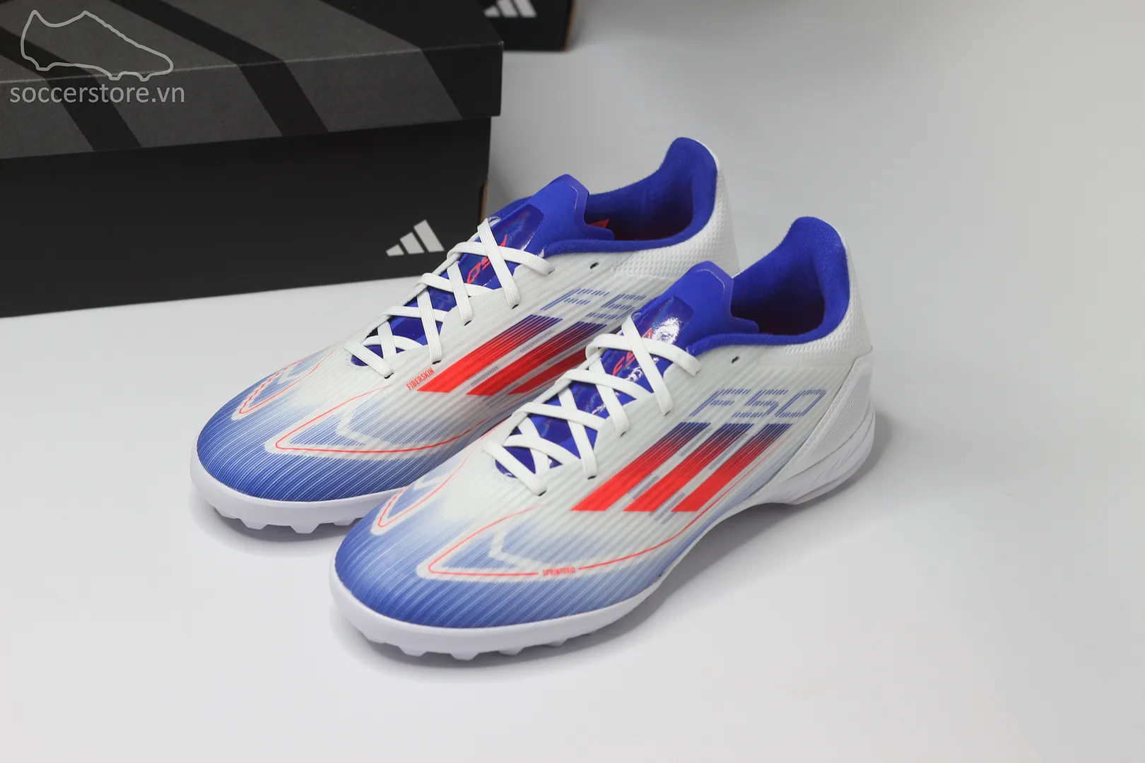 Adidas F50 League TF Advancement pack màu trắng xanh IF1343