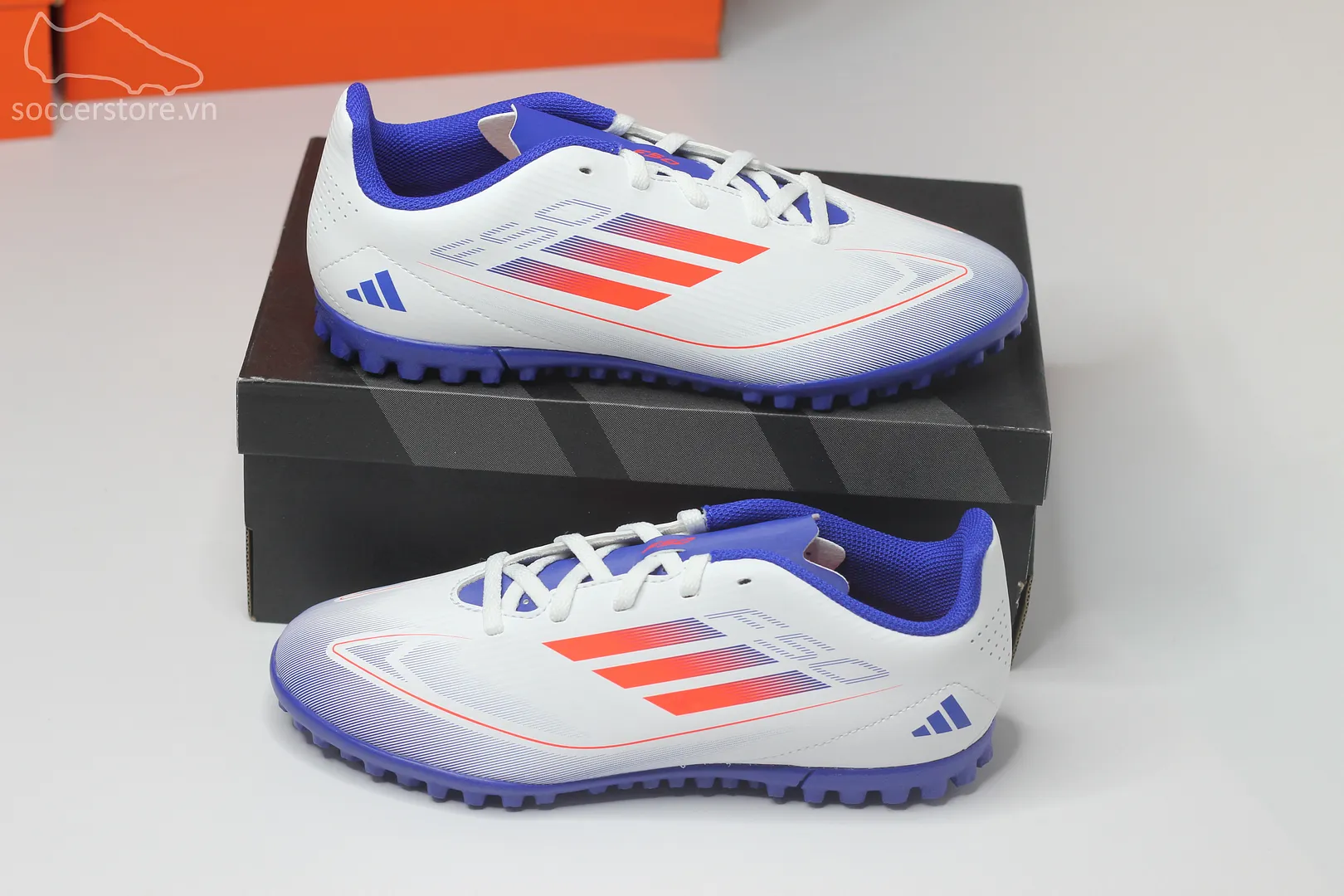 Adidas F50 Club TF Junior Advancement pack màu xanh trắng Kids IF1391