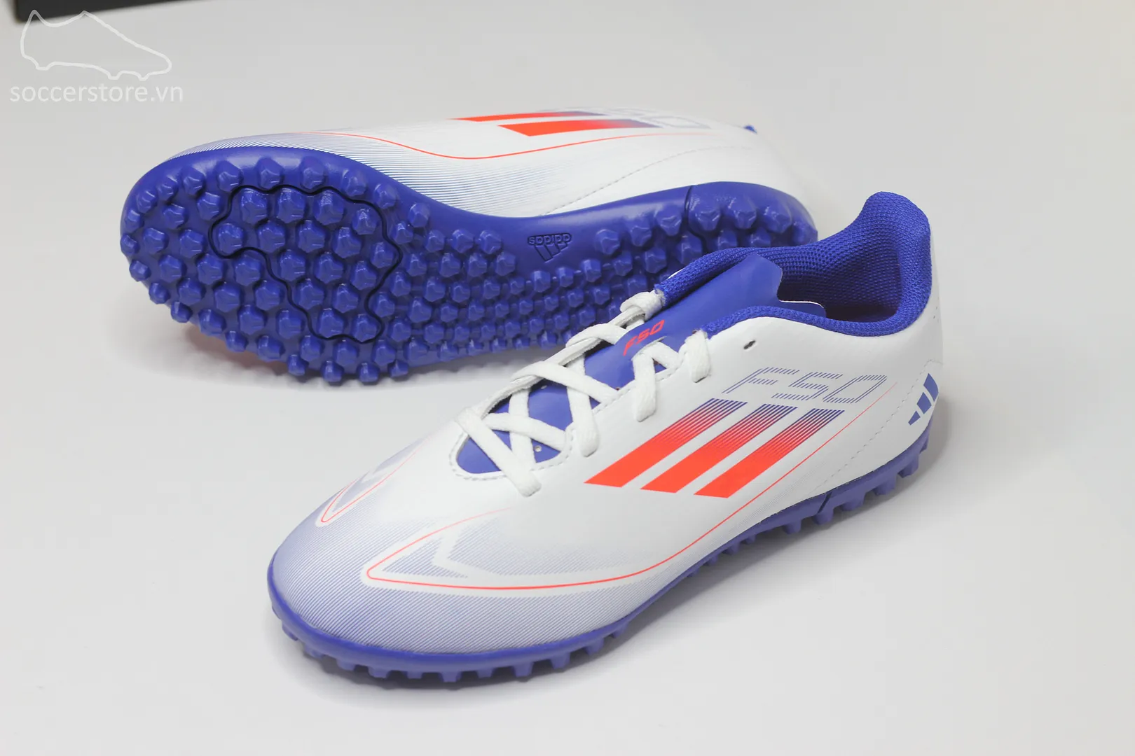 Adidas F50 Club TF Junior Advancement pack màu xanh trắng Kids IF1391