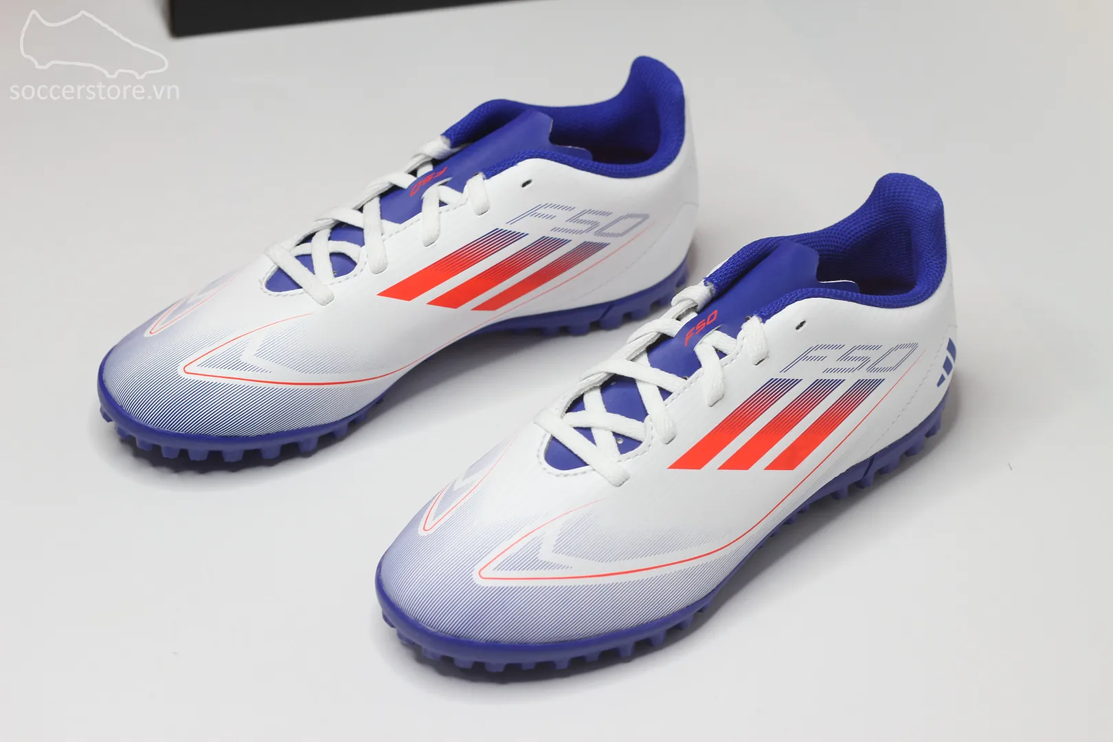 Adidas F50 Club TF Junior Advancement pack màu xanh trắng Kids IF1391