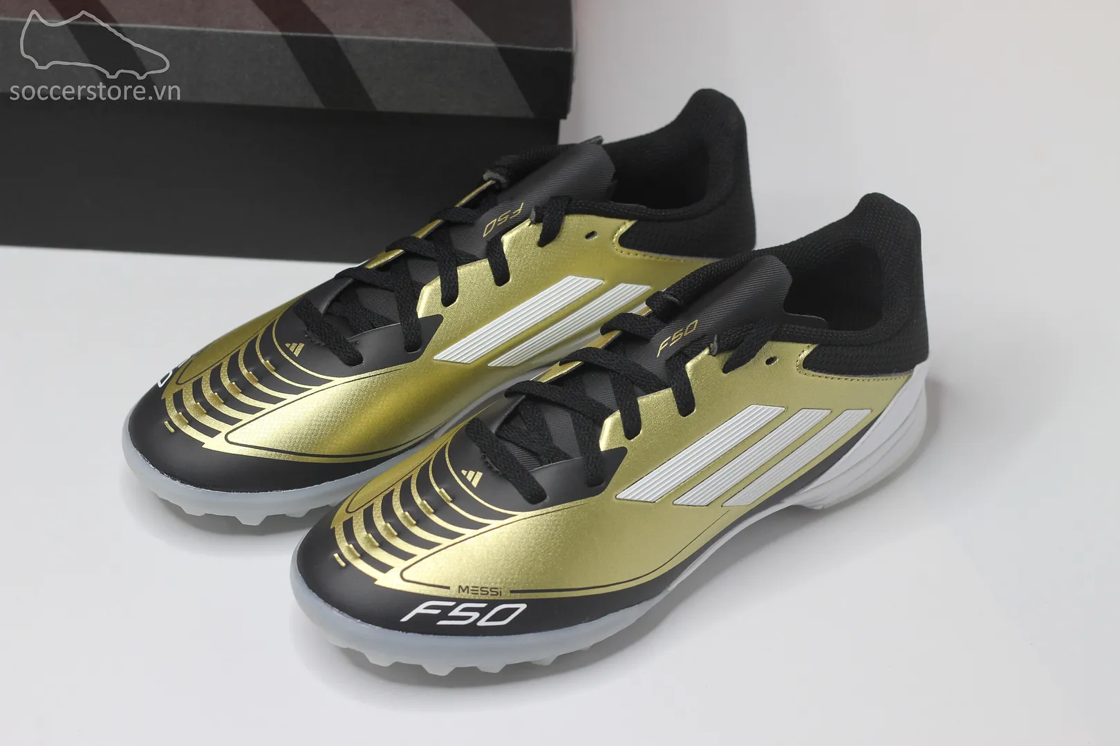 Adidas F50 League TF Messi Junior 'Triunfo Dorado' màu vàng đồng IG9277