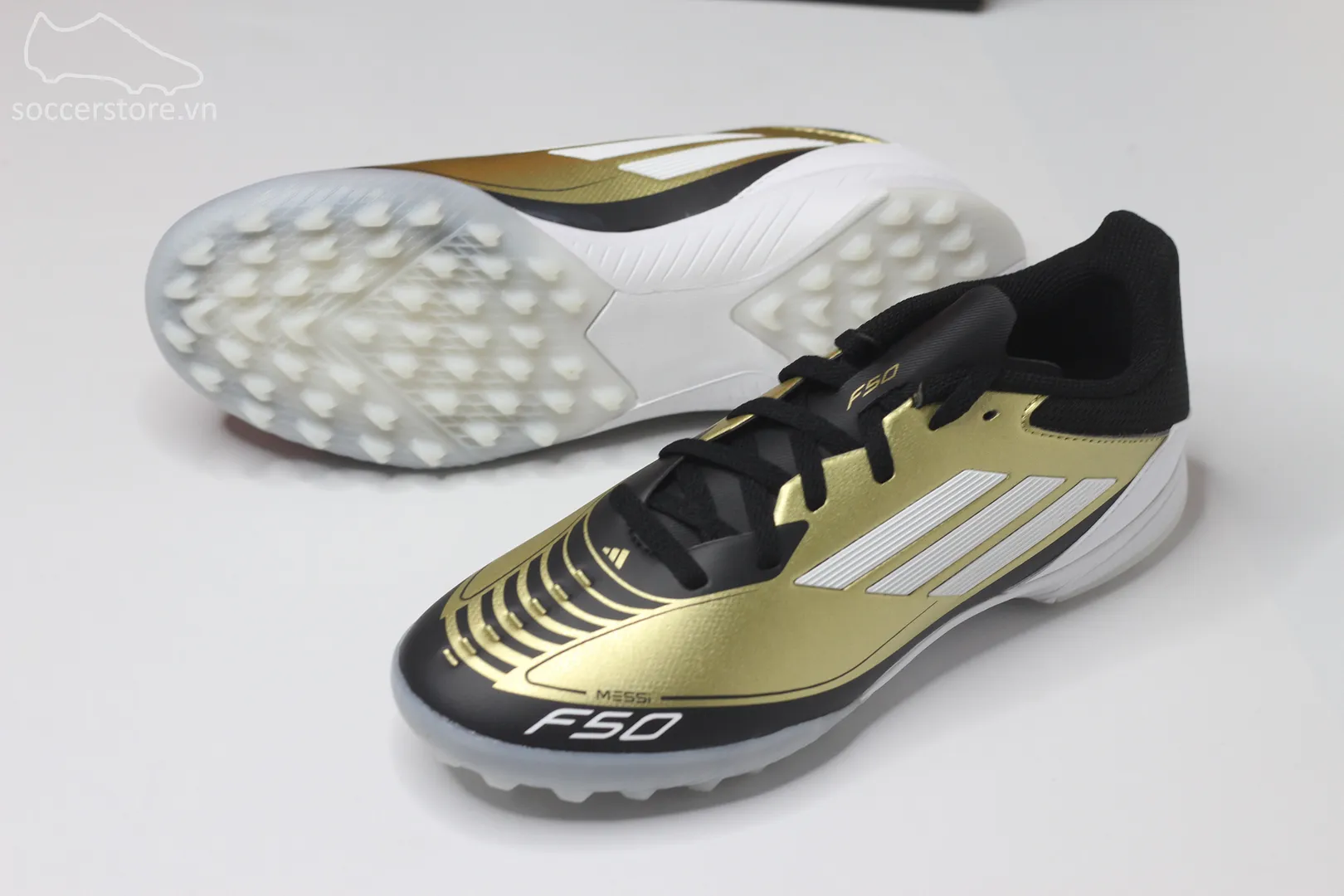 Adidas F50 League TF Messi Junior 'Triunfo Dorado' màu vàng đồng IG9277