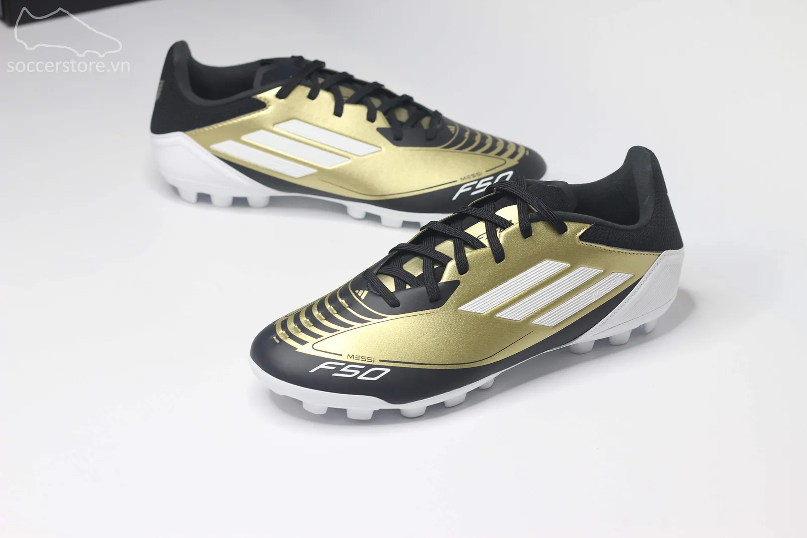 Adidas F50 League AG 2G/3G Messi 'Triunfo Dorado' màu vàng đồng JH9627