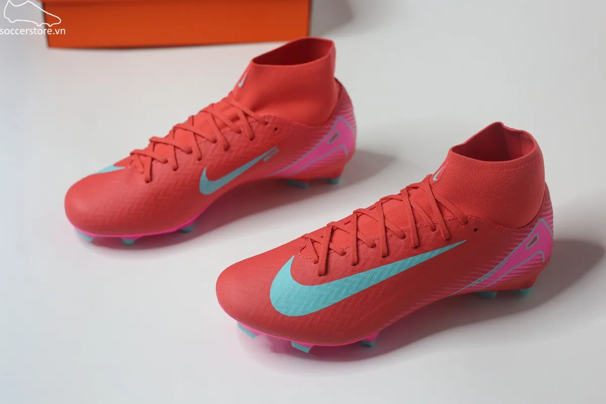Nike Mercurial Superfly 10 Academy MG - FG Air Zoom Mad Energy pack màu đỏ than hồng FQ1456-800