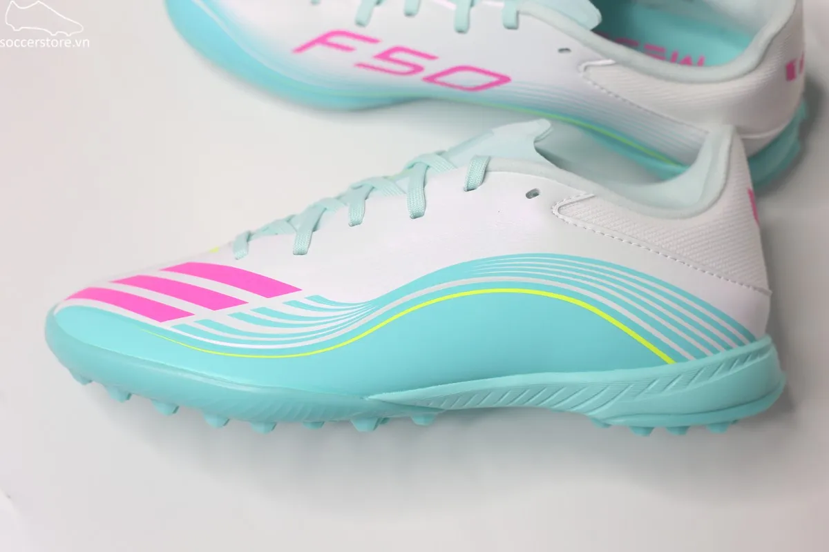 Adidas F50 League TF Messi xanh ngọc JQ0937