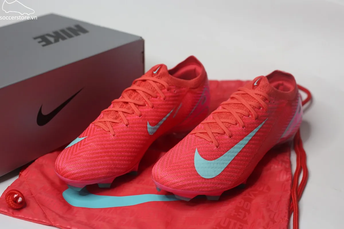 Nike Mercurial Vapor 16 Elite FG/MG Air Zoom màu đỏ than hồng FQ1457-800