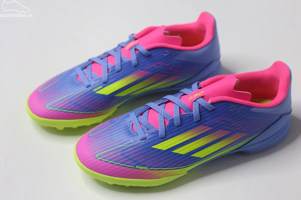 Giày bóng đá trẻ em Adidas F50 League TF J Kids- Celestial Victory màu blue fusion IE3754